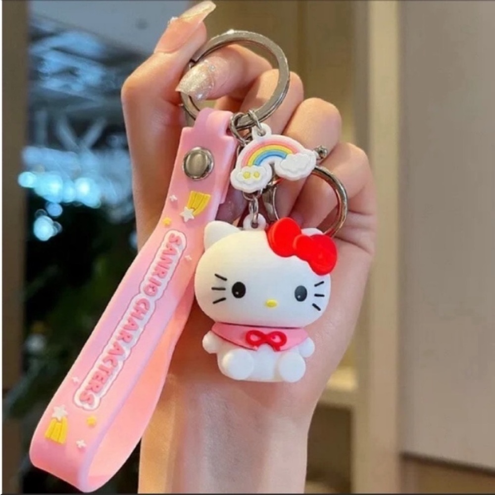 Sanrio Hello Kitty Friends Cartoon Kawaii Keychain Purse Charm 3D Keychain